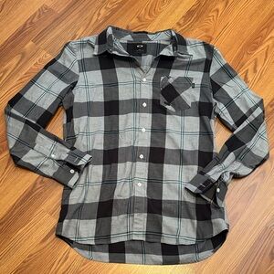 Oakley Black and Gray Checkered Men's Shirt